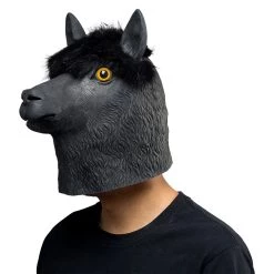 New Cosplaysky Black Alpaca Helmet Halloween Animal Latex Helmet Full Face Adult Cosplay Props New Arrivals