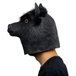 New Cosplaysky Black Alpaca Helmet Halloween Animal Latex Helmet Full Face Adult Cosplay Props New Arrivals