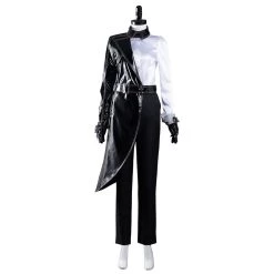 NewCosplay Cruella Black White Shirt Coat Pants Outfits Halloween Carnival Suit Cosplay Costume