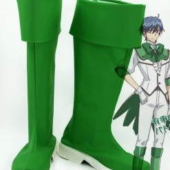 NewCosplay Cute High Earth Defense Club LOVE! Defense Club Atsushi Kinugawa Dark Green Boots Cosplay Shoes