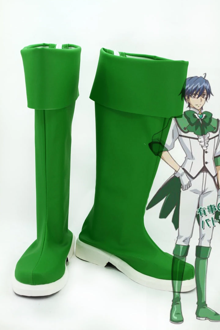 NewCosplay Cute High Earth Defense Club LOVE! Defense Club Atsushi Kinugawa Dark Green Boots Cosplay Shoes 3 NewCosplay Cute High Earth Defense Club LOVE! Defense Club Atsushi Kinugawa Dark Green Boots Cosplay Shoes