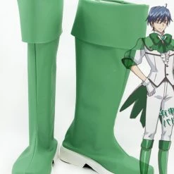 NewCosplay Cute High Earth Defense Club LOVE! Defense Club Atsushi Kinugawa Light Green Boots Cosplay Shoes