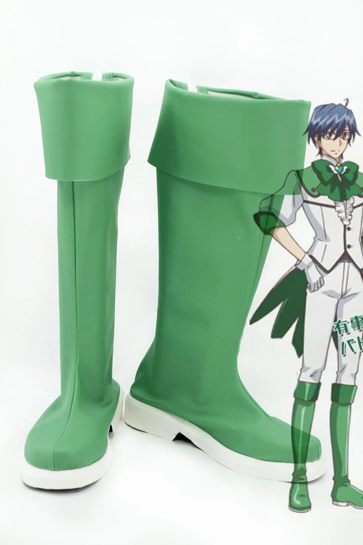 NewCosplay Cute High Earth Defense Club LOVE! Defense Club Atsushi Kinugawa Light Green Boots Cosplay Shoes 3 NewCosplay Cute High Earth Defense Club LOVE! Defense Club Atsushi Kinugawa Light Green Boots Cosplay Shoes