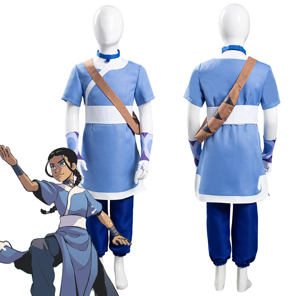 NewCosplay New Arrivals Avatar: The Last Airbender Katara Kids Children Halloween Carnival Suit Cosplay Costume 3 NewCosplay New Arrivals Avatar: The Last Airbender Katara Kids Children Halloween Carnival Suit Cosplay Costume