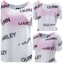 NewCosplay Birds Of Prey Harley Quinn Underwear T-shirt Cosplay Costume
