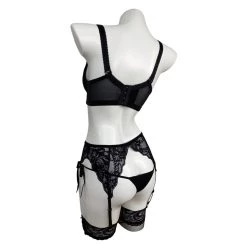 Fandombuy DATE A LIVE/DATE A BULLET KurumiTokisaki Black Lingerie Set Cosplay Costume Outfits New Arrivals