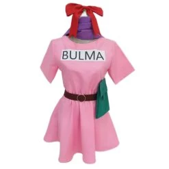 NewCosplay Dragon Ball Bulma Cosplay Costume Dress Accessories Outfits Halloween Carnival Suit