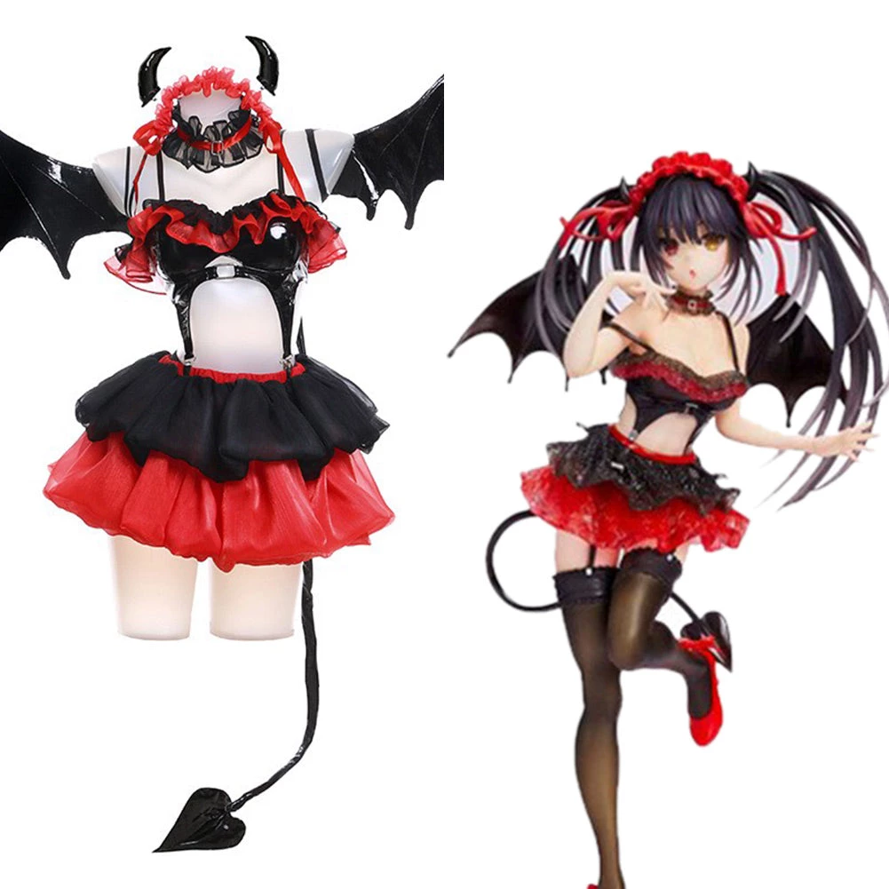 NewCosplay Date A Live Tokisaki Kurumi Nightmare Cosplay Costume Outfits Halloween Carnival Suit 8 NewCosplay Date A Live Tokisaki Kurumi Nightmare Cosplay Costume Outfits Halloween Carnival Suit