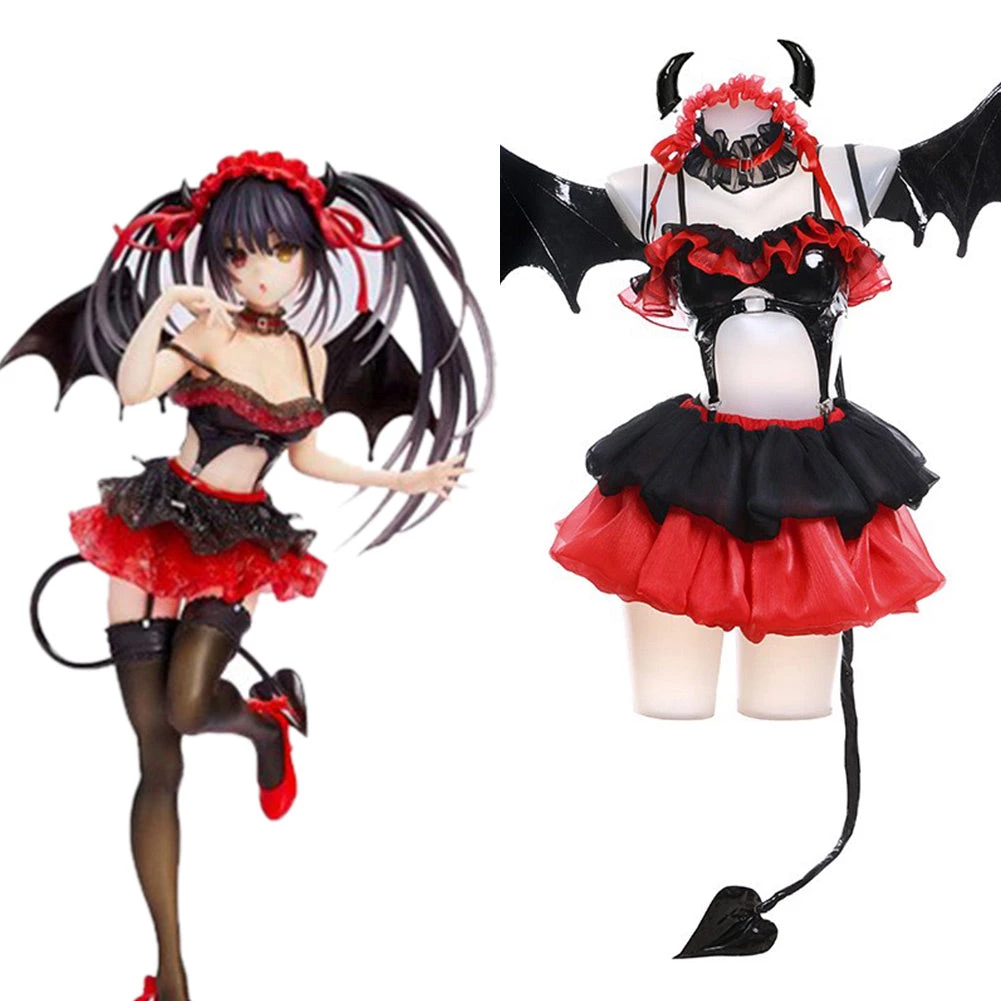 NewCosplay Date A Live Tokisaki Kurumi Nightmare Cosplay Costume Outfits Halloween Carnival Suit 3 NewCosplay Date A Live Tokisaki Kurumi Nightmare Cosplay Costume Outfits Halloween Carnival Suit