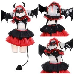 NewCosplay Date A Live Tokisaki Kurumi Nightmare Cosplay Costume Outfits Halloween Carnival Suit 18 NewCosplay Date A Live Tokisaki Kurumi Nightmare Cosplay Costume Outfits Halloween Carnival Suit