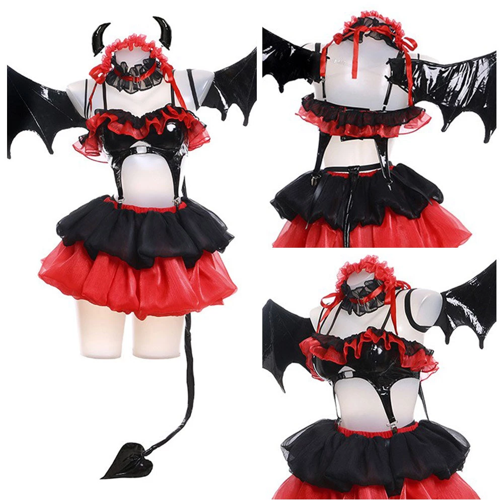 NewCosplay Date A Live Tokisaki Kurumi Nightmare Cosplay Costume Outfits Halloween Carnival Suit 10 NewCosplay Date A Live Tokisaki Kurumi Nightmare Cosplay Costume Outfits Halloween Carnival Suit