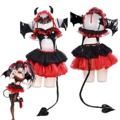 NewCosplay Date A Live Tokisaki Kurumi Nightmare Cosplay Costume Outfits Halloween Carnival Suit 19 NewCosplay Date A Live Tokisaki Kurumi Nightmare Cosplay Costume Outfits Halloween Carnival Suit