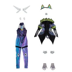 Fandombuy LoL Jinx Cosplay Costume Outfits Halloween Carnival Suit