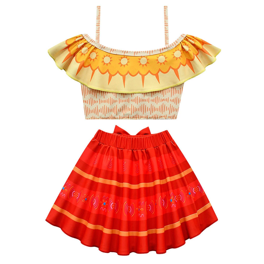 Fandomsky Kids Children Encanto Dolores Swimwear Cosplay Costume Swimwear Dress Outfits 5 Fandomsky Kids Children Encanto Dolores Swimwear Cosplay Costume Swimwear Dress Outfits