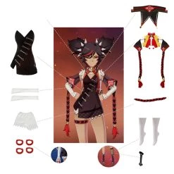 NewCosplay Game Genshin Impact Xinyan Dress Outfits Halloween Carnival Suit Cosplay Costume 12 NewCosplay Game Genshin Impact Xinyan Dress Outfits Halloween Carnival Suit Cosplay Costume