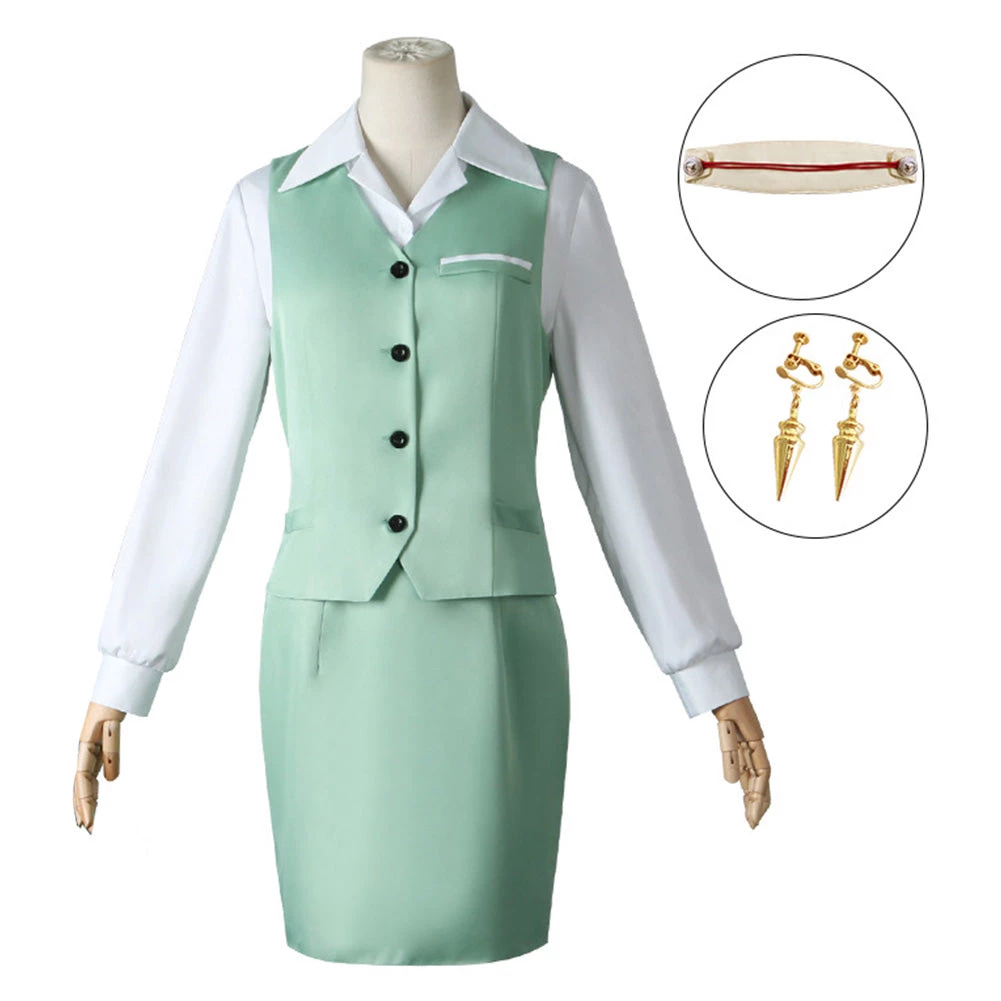 NewCossky SPY×FAMILY Yor Forger Green Suit Cosplay Costume Accessories Outfits Halloween Carnival Suit New Arrivals 4 NewCossky SPY×FAMILY Yor Forger Green Suit Cosplay Costume Accessories Outfits Halloween Carnival Suit New Arrivals