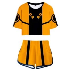 Fandombuy Women Naruto Crop Top Sets Uzumaki Naruto Cosplay Short Sleeve T-shirt Shorts 2 Pieces Sets Casual Clothes 11 Fandombuy Women Naruto Crop Top Sets Uzumaki Naruto Cosplay Short Sleeve T-shirt Shorts 2 Pieces Sets Casual Clothes
