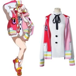 Fandomsky One Piece Film Red 2022 UTA Cosplay Costume Dress Coat Accessories Outfits Halloween Carnival Suit New Arrivals