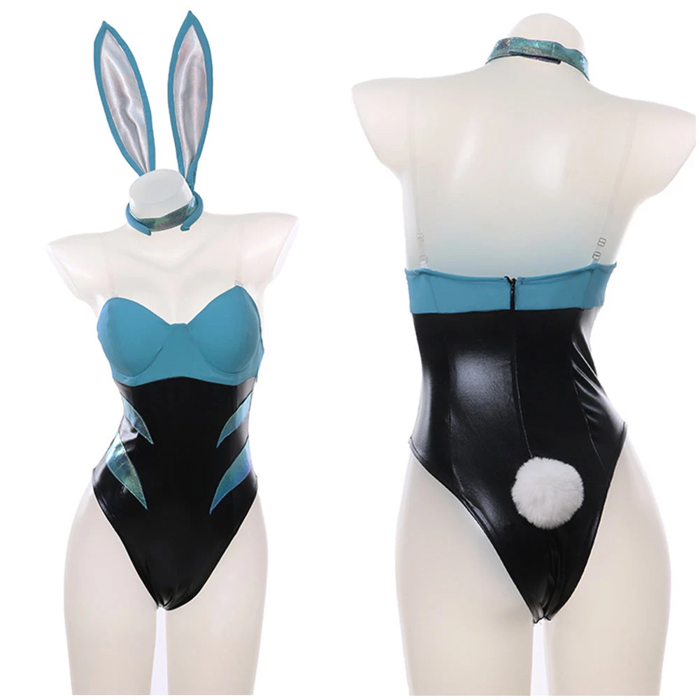 NewCosplay League Of Legends LOL KDA Groups Akali The Rogue Assassin Bunny Girl Jumpsuit Outfits Halloween Carnival Suit Cosplay Costume New Arrivals 9 NewCosplay League Of Legends LOL KDA Groups Akali The Rogue Assassin Bunny Girl Jumpsuit Outfits Halloween Carnival Suit Cosplay Costume New Arrivals