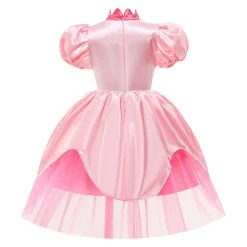Viele Kostüme New Arrivals Kids Children Princess Peach Cosplay Costume Mesh Dress Outfits Halloween Carnival Suit
