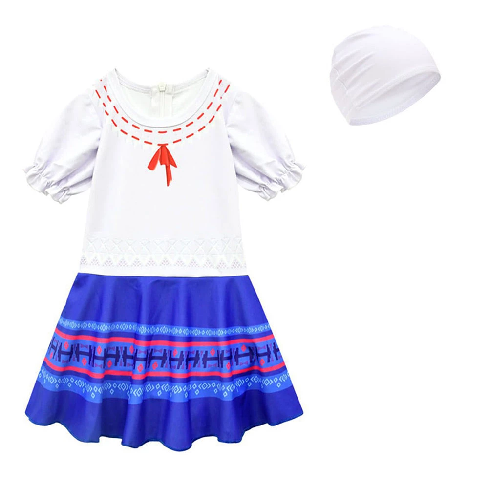 NewCosplay Kids Girls Encanto Luisa Swimsuit Jumpsuit Hat Outfits Halloween Carnival Suit 7 NewCosplay Kids Girls Encanto Luisa Swimsuit Jumpsuit Hat Outfits Halloween Carnival Suit