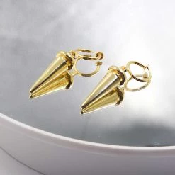 NewCosplay Anime SPY×FAMILY Yor Forger Earrings Cosplay Gold Ear Clip Prop Accessories