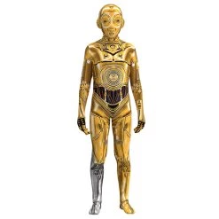 Fandomsky Children Kids Star Wars C3P0 Cosplay Costume Outfits Halloween Carnival Suit New Arrivals