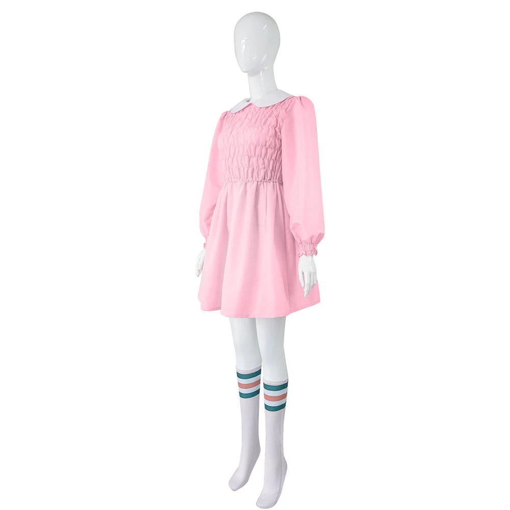Cossky New Arrivals Stranger Things Season 1 Eleven/11 Cosplay Costume Dress Outfits Halloween Carnival Suit 5 Cossky New Arrivals Stranger Things Season 1 Eleven/11 Cosplay Costume Dress Outfits Halloween Carnival Suit