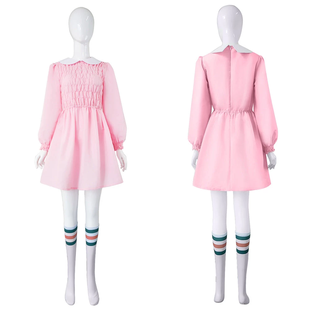 Cossky New Arrivals Stranger Things Season 1 Eleven/11 Cosplay Costume Dress Outfits Halloween Carnival Suit 9 Cossky New Arrivals Stranger Things Season 1 Eleven/11 Cosplay Costume Dress Outfits Halloween Carnival Suit