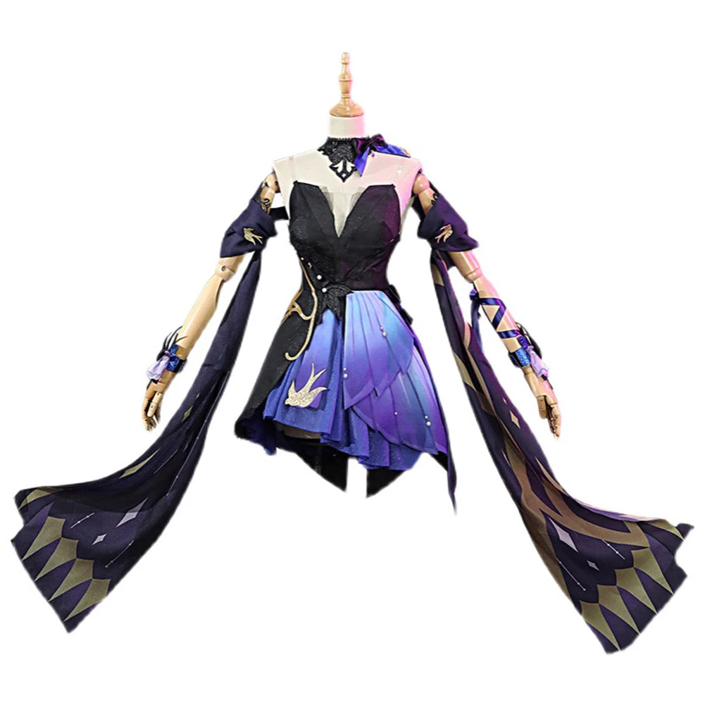 NewCosplay Genshin Impact Keqing Opulent Splendor Skin Halloween Carnival Cosplay Costume New Arrivals 4 NewCosplay Genshin Impact Keqing Opulent Splendor Skin Halloween Carnival Cosplay Costume New Arrivals