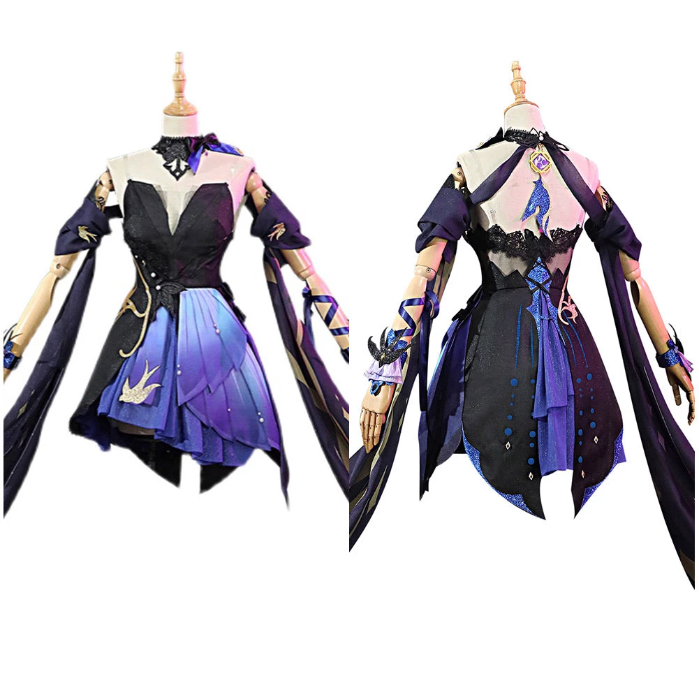 NewCosplay Genshin Impact Keqing Opulent Splendor Skin Halloween Carnival Cosplay Costume New Arrivals 3 NewCosplay Genshin Impact Keqing Opulent Splendor Skin Halloween Carnival Cosplay Costume New Arrivals