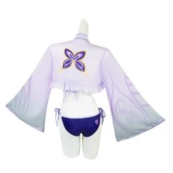 Newcossky New Arrivals Genshin Impact Baal Raiden Shogun Cosplay Costume Swimwear Cloak Outfits