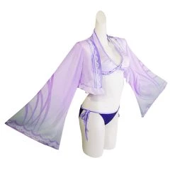 Newcossky New Arrivals Genshin Impact Baal Raiden Shogun Cosplay Costume Swimwear Cloak Outfits