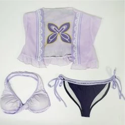 Newcossky New Arrivals Genshin Impact Baal Raiden Shogun Cosplay Costume Swimwear Cloak Outfits