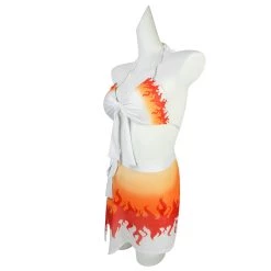 NewCosplay Demon Slayer Rengoku Kyoujurou Original Designers Swimwear Cosplay Costume Summer Swimsuit