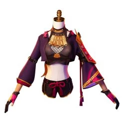Fansholiday Genshin Impact Kuki Shinobu Cosplay Costume Outfits Halloween Carnival Suit