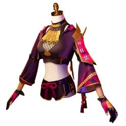 Fansholiday Genshin Impact Kuki Shinobu Cosplay Costume Outfits Halloween Carnival Suit