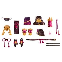 Fansholiday Genshin Impact Kuki Shinobu Cosplay Costume Outfits Halloween Carnival Suit