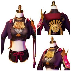 Fansholiday Genshin Impact Kuki Shinobu Cosplay Costume Outfits Halloween Carnival Suit