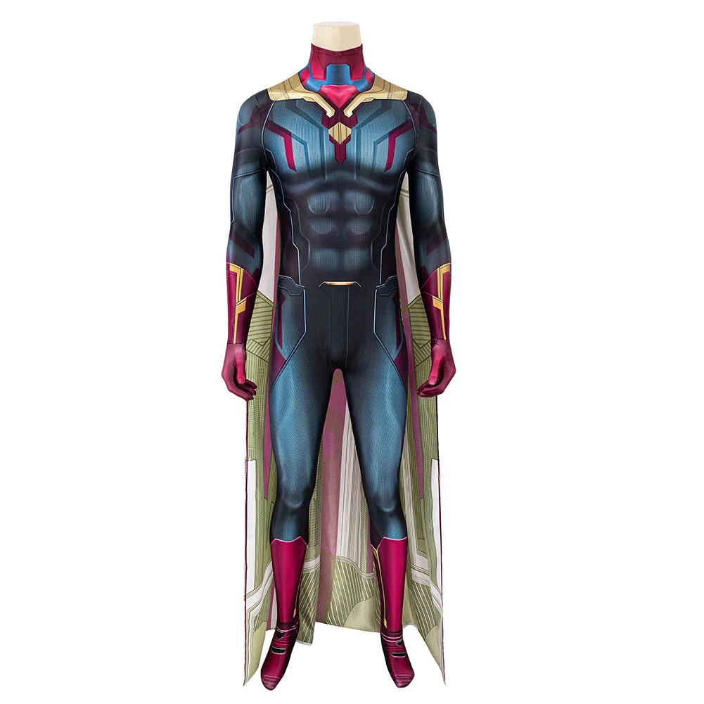 NewCosplay New Arrivals Avengers: Infinity War Vision Cosplay Costume Outfits Halloween Carnival Suit 3 NewCosplay New Arrivals Avengers: Infinity War Vision Cosplay Costume Outfits Halloween Carnival Suit