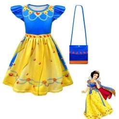 INSWEAR Children Girls Snow White Cosplay Costume Dress Bag Outfits New Arrivals