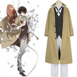 NewCosplay Bungo Stray Dogs Dazai Osamu Cosplay Costume Outfits Halloween Carnival Suit
