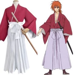 CosplaySky New Arrivals Rurouni Kenshin Himura Kenshin Cosplay Costume Outfits Halloween Carnival Suit