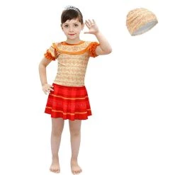 NewCosplay New Arrivals Kids Girls Encanto Dolors Swimsuit Jumpsuit Outfits Halloween Carnival Suit