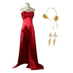 NewCosplay SPY×FAMILY Yor Forger Cosplay Costume Red Dress Accessories Outfits Halloween Carnival Suit