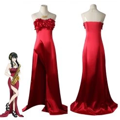 NewCosplay SPY×FAMILY Yor Forger Cosplay Costume Red Dress Accessories Outfits Halloween Carnival Suit