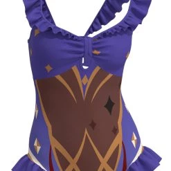 Cossky Genshin Impact Mona Swimming Suit Cosplay Costume