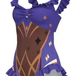 Cossky Genshin Impact Mona Swimming Suit Cosplay Costume