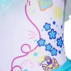 CosplaySky Kids Girls Original Design Encanto Mirabel Swimsuit Cosplay Costume Dress Swimwear Outfits -cossky®