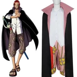 INSWEAR One Piece Shanks Cosplay Costume Outfits Halloween Carnival Suit